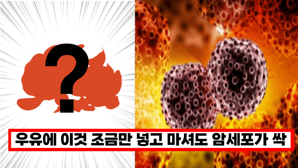 ‘효과 직빵’ 우유에 이것 조금만 넣고 마셔도 암세포가 얼씬 못합니다.