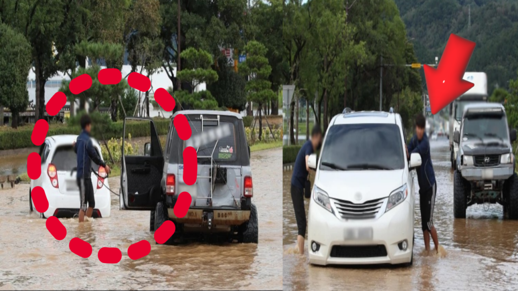 ‘구해주세요.’ 침수차에 갇힌 사람 앞에 영웅처럼 나타난 이사람…침수차 8대를 구한 영웅