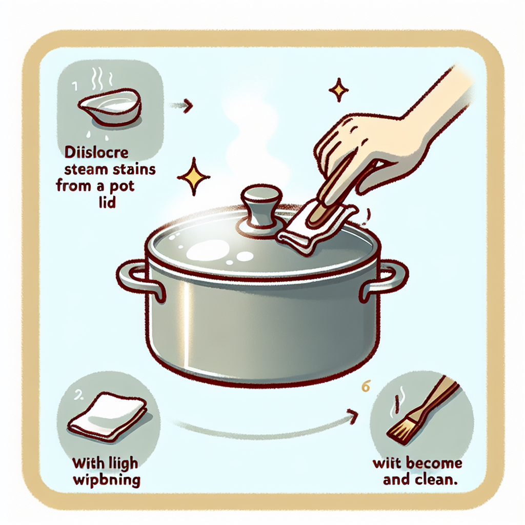 냄비 뚜껑 수증기 자국 제거, 가볍게 닦아도 반짝이는 비법