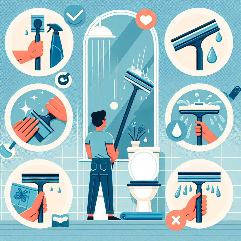 욕실 물기 제거 스퀴지 사용법, 청소량 줄여주는 필수 도구 활용 팁