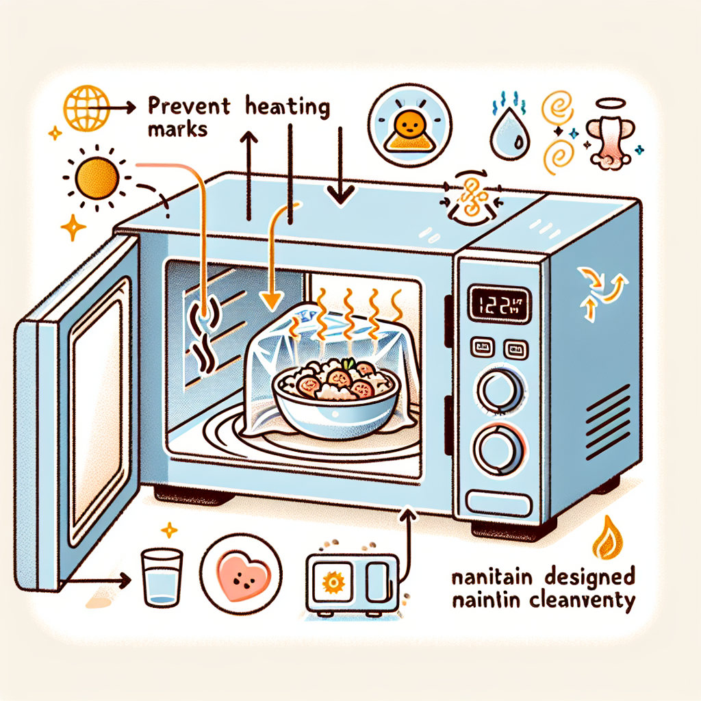전자레인지 가열 자국 방지법, 필름과 덮개 활용한 청결 유지 팁