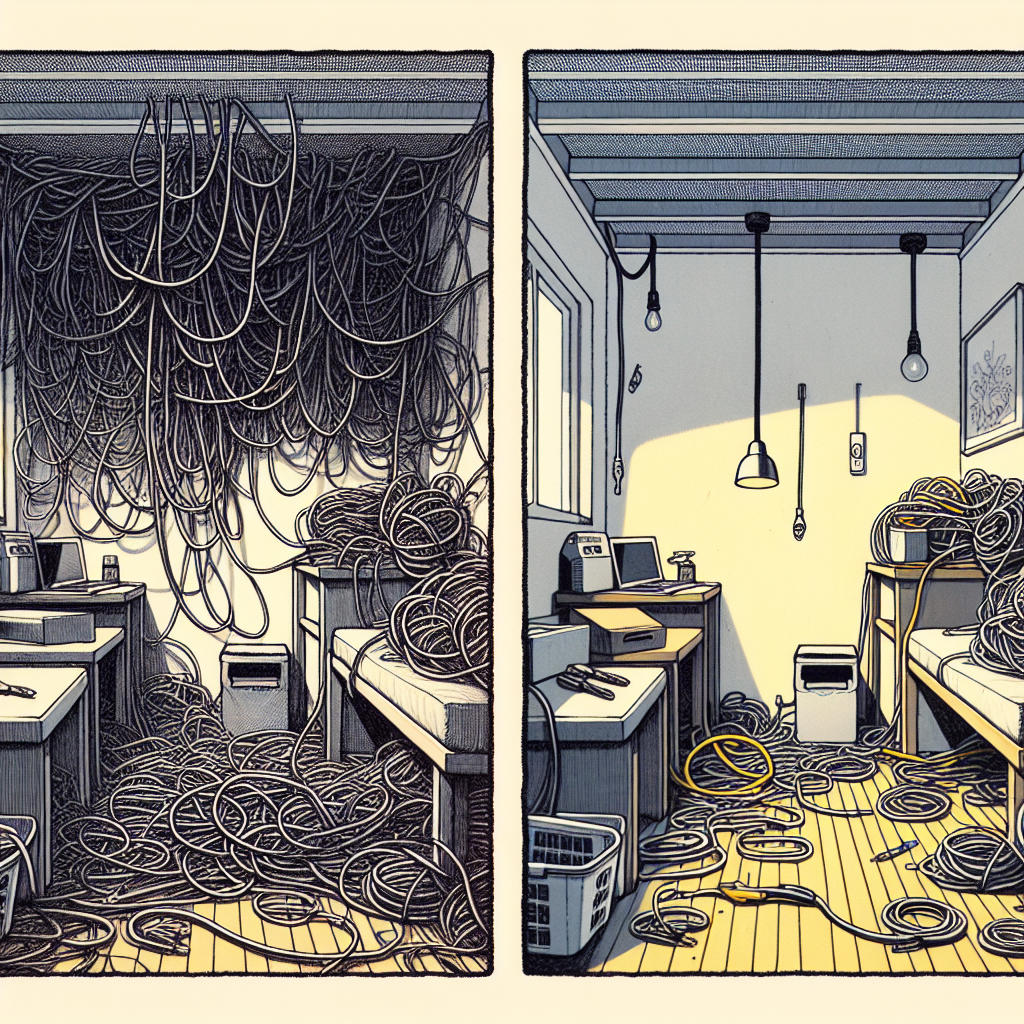 전기코드 정리, 케이블 타이 하나로 공간이 달라지는 구조