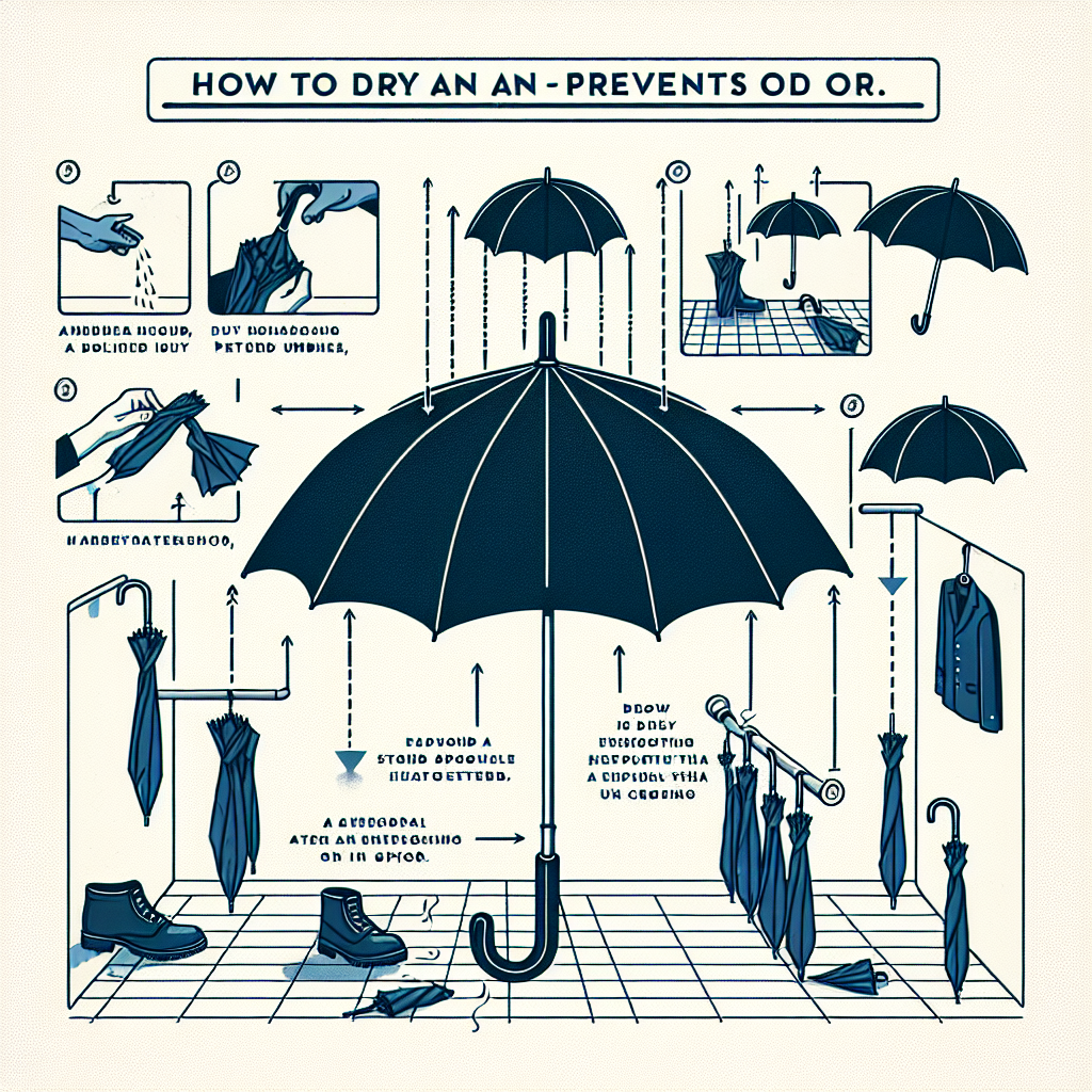 우산 말리는 법, 냄새 안 남는 각도