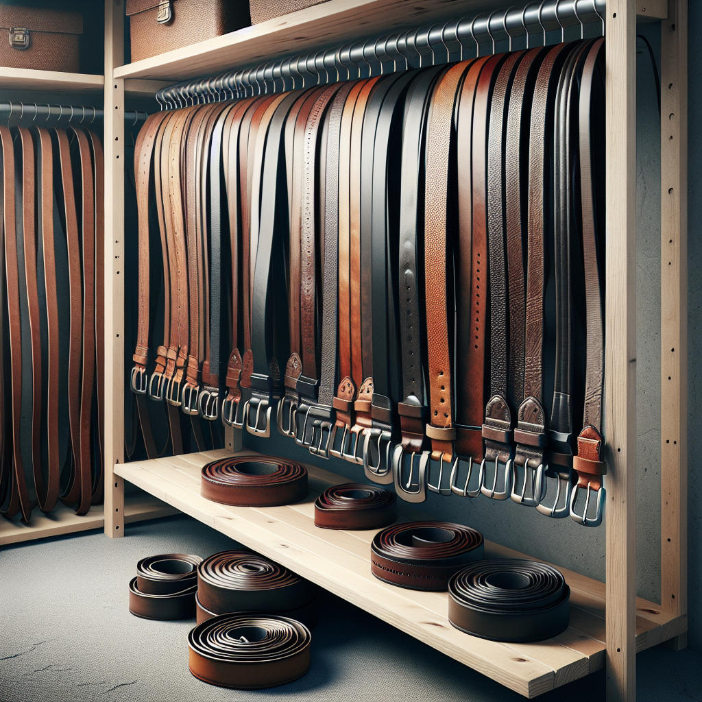 가죽 벨트 보관, 갈라짐 줄어드는 걸이 방식