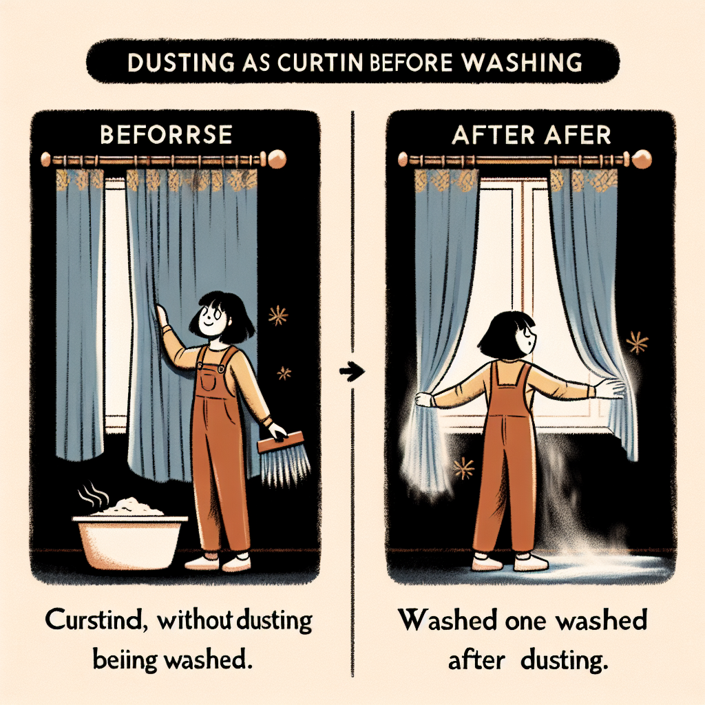 커튼 세탁 전 먼지 털기, 세탁 효과 달라지는 이유