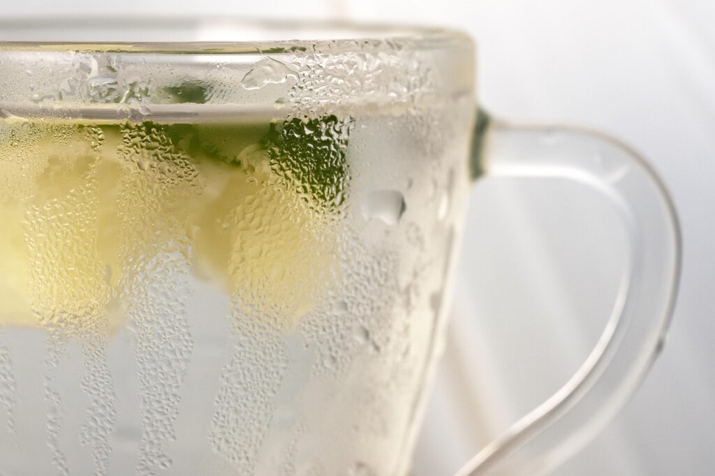 baking soda lemon paste on plastic container surface