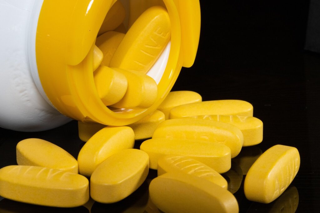 yellowed plastic container close-up kitchen