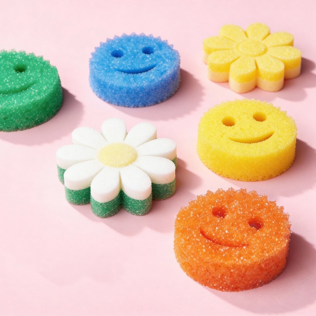 different types of dish scrubbers mesh silicone sponge comparison